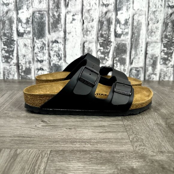 Birkenstock Shoes - Birkenstock Arizona Birko-Flor Women size 7/Euro 38 Black Double Buckle Sandals